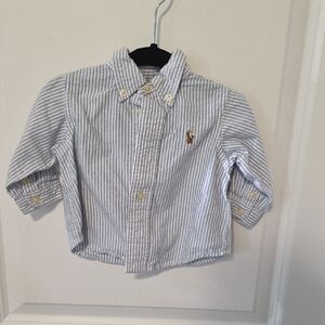 Ralph Lauren Blue Striped Kids Shirt